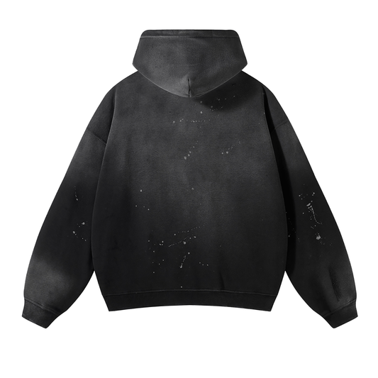 Glicch Frayed Fleece Hoodie - 360 GSM